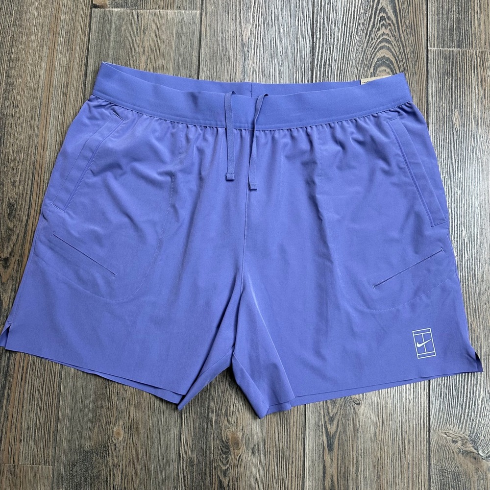 Nike Court Advantage Men's Dri-FIT 6" Tennis Shorts Mens XL Purple FZ6913-527